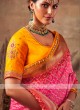 Bandhani Saree In Pink Color